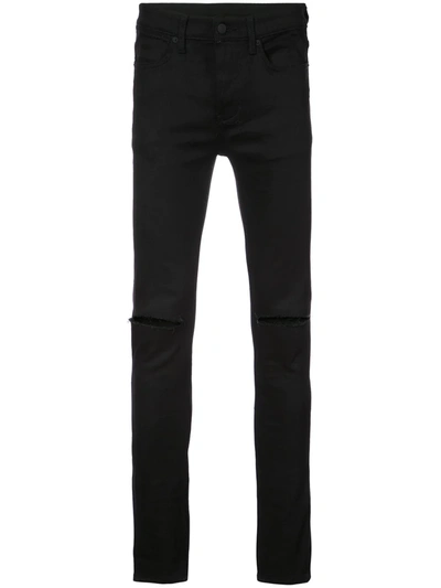 Shop Ksubi Van Winkle Ribbed-knee Jeans In Black