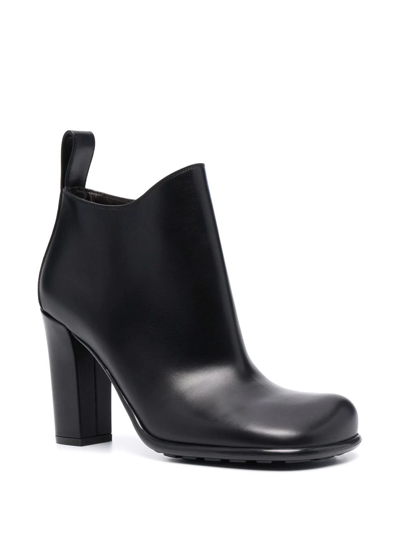 Shop Bottega Veneta Heeled Leather Boots In 黑色