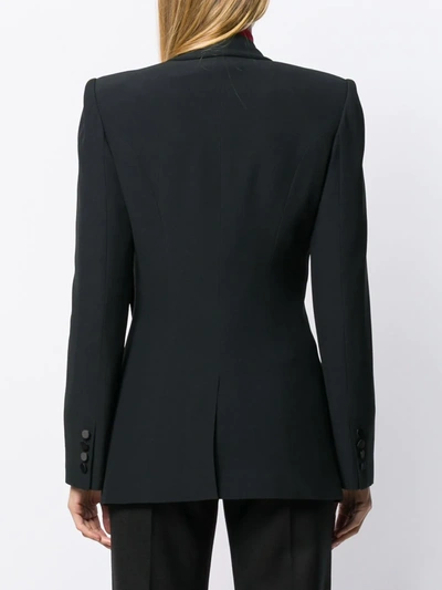 Alexander Mcqueen Asymmetric-drape Double-breasted Jacket In Black