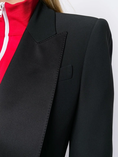 Alexander Mcqueen Asymmetric-drape Double-breasted Jacket In Black
