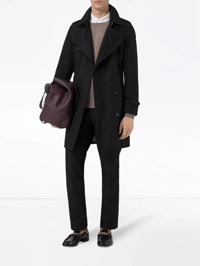 Shop Burberry The Chelsea Heritage Trench Coat In Black