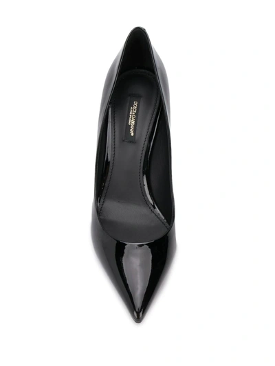 Shop Dolce & Gabbana 90mm Patent Leather Pumps In Black