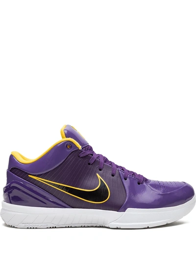 Shop Nike X Undefeated Kobe 4 Protro "la Lakers" Sneakers In Purple