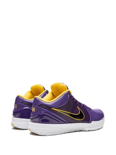 Shop Nike X Undefeated Kobe 4 Protro "la Lakers" Sneakers In Purple
