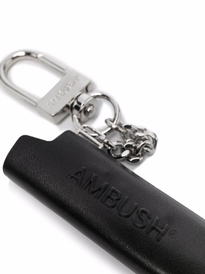 Shop Ambush Lighter-charm Keyring In Schwarz