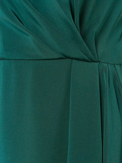 Shop Adam Lippes Asymmetric Short-sleeve Dress In Green