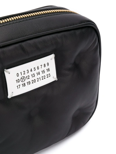 Shop Maison Margiela Logo Patch Crossbody Bag In Black