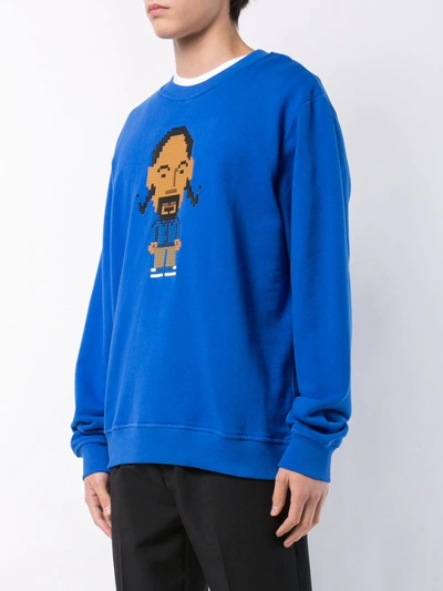 Shop Mostly Heard Rarely Seen 8-bit Foshizz Sweatshirt In Blue