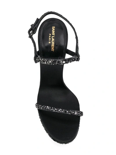 Shop Saint Laurent Hall Sandals In Black