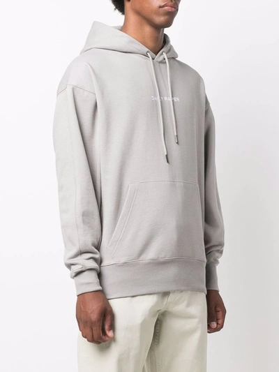 Shop Daily Paper Logo-print Cotton Hoodie In Grau