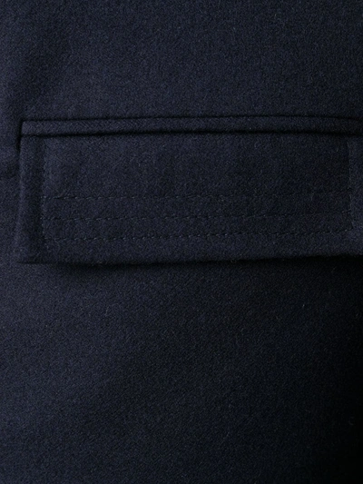 Thom Browne Tonal 4-bar Chesterfield Overcoat In Blue
