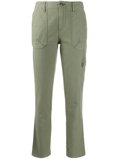 Shop Frame Slim-fit Cargo-style Trousers In Green