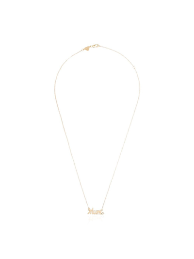 Shop Alison Lou 14kt Gold And Diamond Mum Necklace