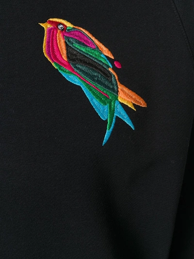 Shop Ioana Ciolacu Embroidered Bird Sweatshirt In Black