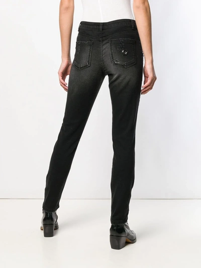 Shop Philipp Plein Boyfriend Paillettes Jeans In Black