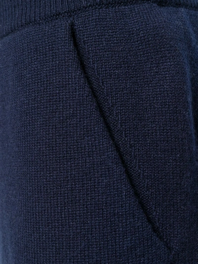 Barrie Knitted Flared Trousers In Blue