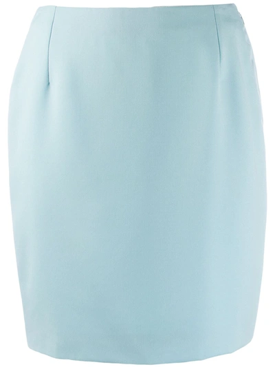 Pre-owned Versace '1990s Straight-fit Skirt In Blue