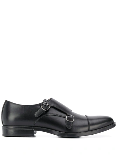 Scarosso Monk Strap Shoes In Black
