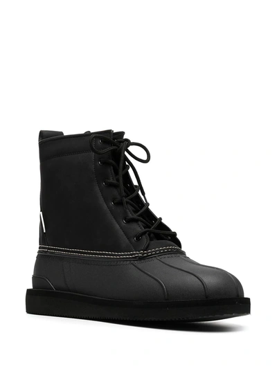 Suicoke Alal Lace-up Ankle Boots In Black