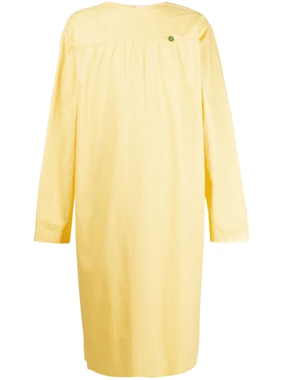 Shop Raf Simons Labo Long Coat In Yellow