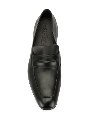 Shop Ermenegildo Zegna Nappa Leather Penny Loafers In Black