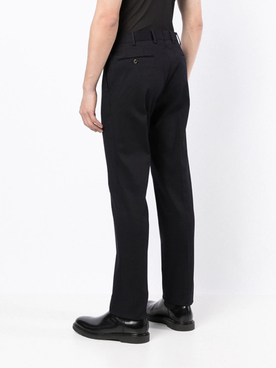 Shop Pt01 Tailored Slim Fit Trousers In Black