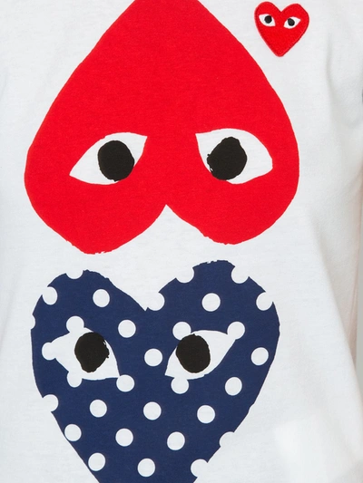 Shop Comme Des Garçons Play Logo-print Cotton T-shirt In White