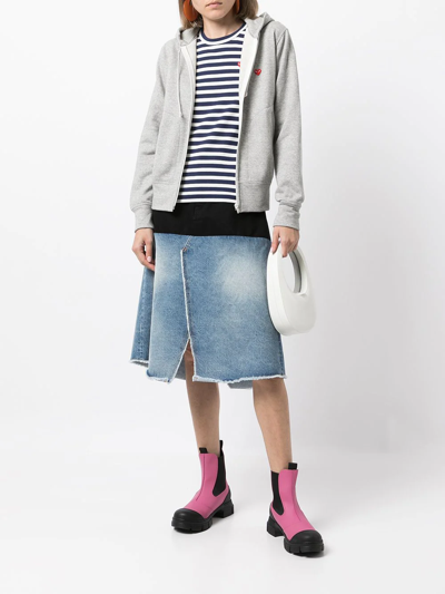 Comme Des Garçons Play Long Sleeved T-shirt In Blau