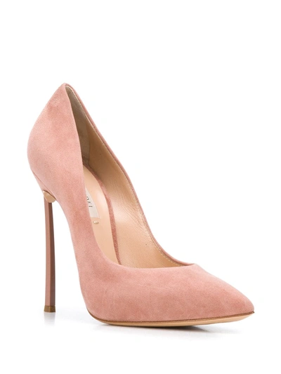 Shop Casadei 130mm Pointed Pumps In Pink