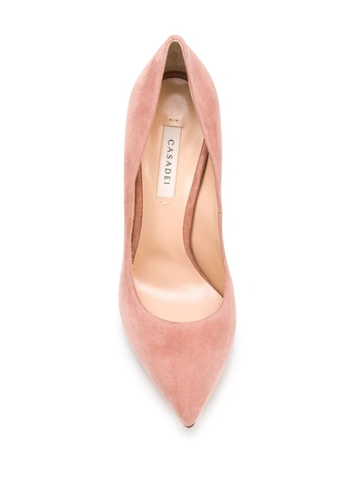 Shop Casadei 130mm Pointed Pumps In Pink