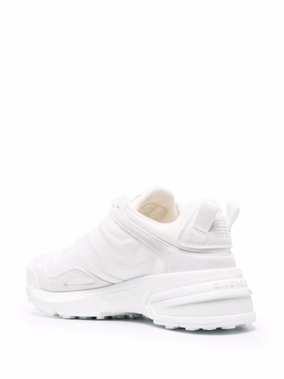 Givenchy Giv 1 White Leather And Canvas Sneakers In Weiss