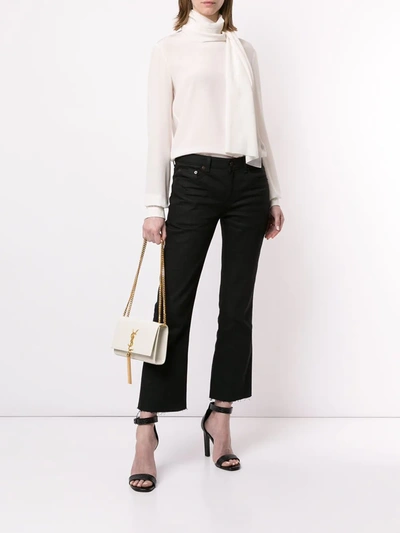 Saint Laurent Small Kate Shoulder Bag In White