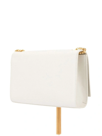 Shop Saint Laurent Small Kate Shoulder Bag In White