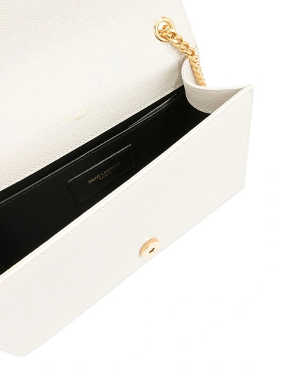 Shop Saint Laurent Small Kate Shoulder Bag In White