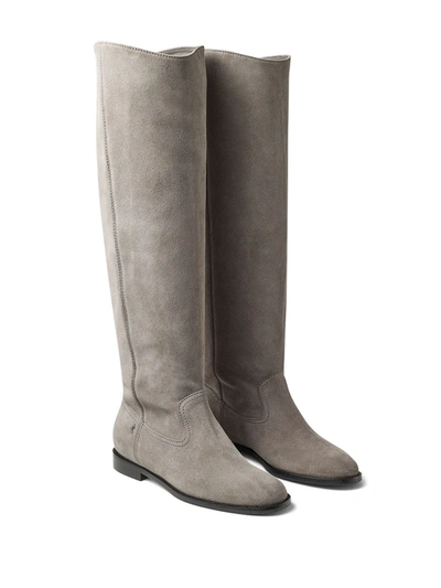 Shop Jimmy Choo Bree Knee-high Boots In Grey