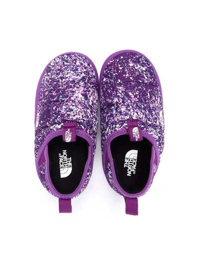 Shop The North Face Traction Paint-print Slippers In Purple