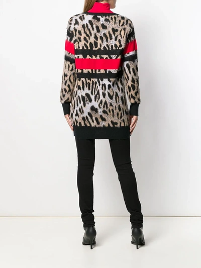 Philipp Plein V-neck Leopard Top In Black