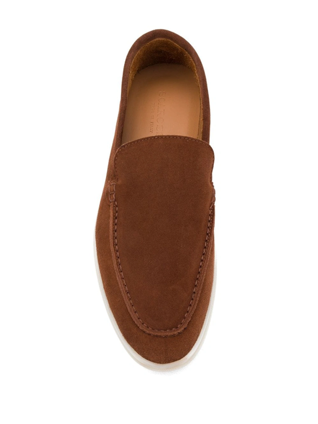New Men\'s Scarosso Ludovico Marrone Scamosciato Suede Slip-On Loafers Brown Scarosso Ludovico Marrone Scamosciato In Brown Suede | ModeSens main image 3