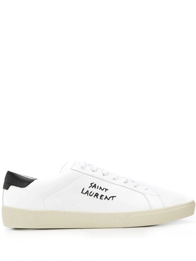 Shop Saint Laurent Court Classic Sl/06 Sneakers In White