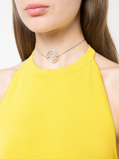 Anissa Kermiche Eye For An Eye Choker In Grey