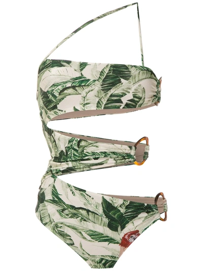 Shop Adriana Degreas X Cult Gaia Printed Swimsuit In Green