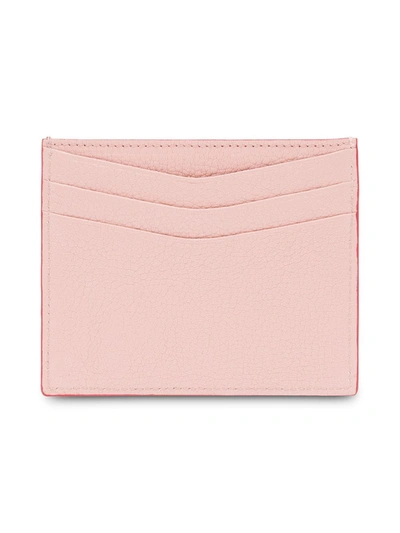 Shop Miu Miu Madras Love Logo Card Holder In Pink