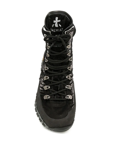 Shop Premiata Mid Trec Boots In Black