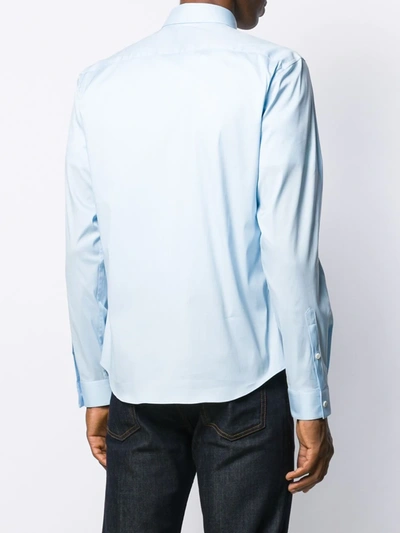 Shop Sandro Plain Button Shirt In Blue