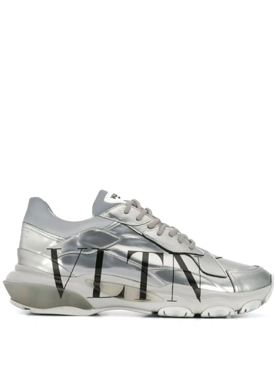 VALENTINO BOUNCE LOW-TOP SNEAKERS - 银色