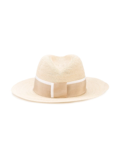 Shop Maison Michel Henrietta Fedora Hat In Neutrals