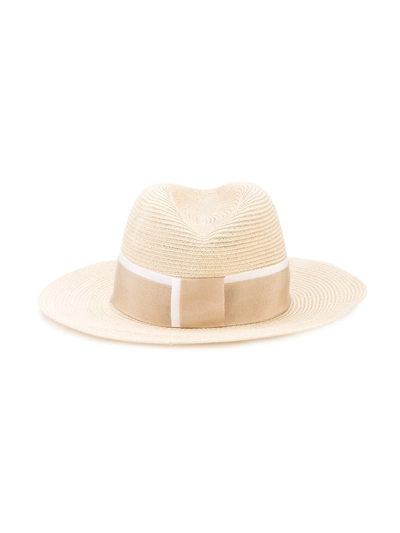 Maison Michel Henrietta Fedora Hat In Neutrals
