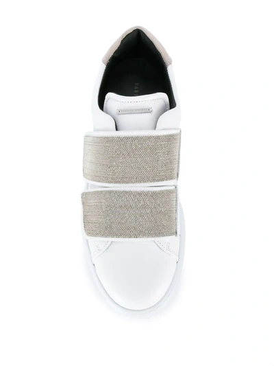 Shop Fabiana Filippi Anya Rhinestone-embellished Sneakers In White