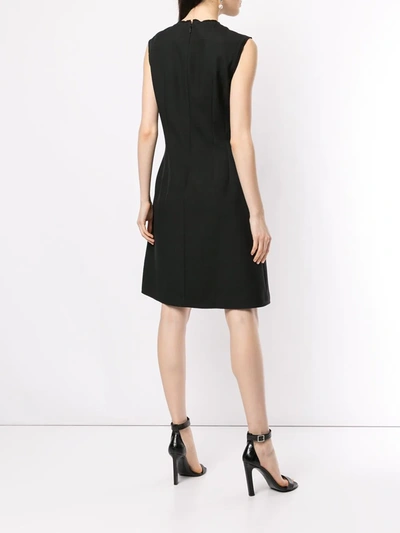 Shop Gucci Appliqué Rose Dress In Black