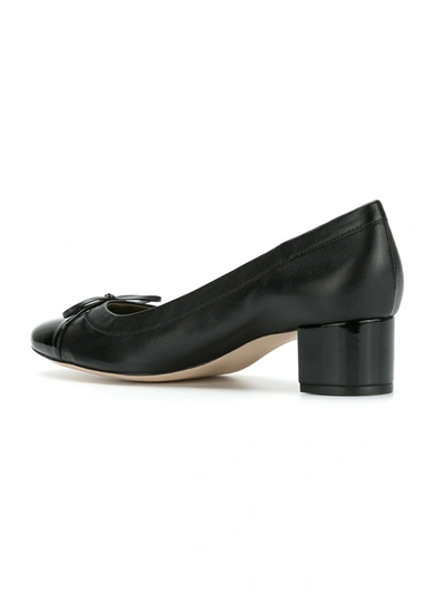 Sarah Chofakian Amour Bow-embellished Pumps In Black